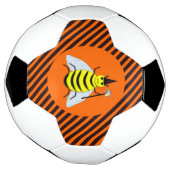 Halloween Magic Bee Witch Oranje en Black Stripes Voetbal (Gedraaid)