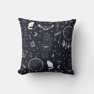 Halloween Magic:  Doodle-patroon. Kussen