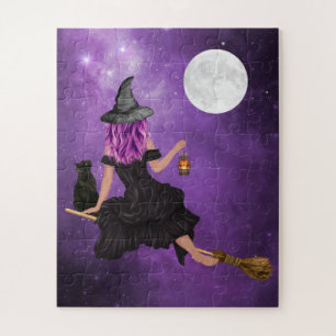 Halloween Magic Flying Witch Legpuzzel