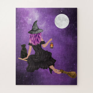 Halloween Magic Flying Witch Legpuzzel