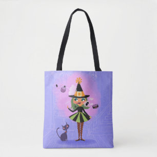 Halloween Magic Green Hair Witch Draagtas