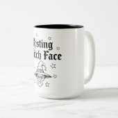 Halloween Magische Mok - Resting Witch Face & Star (Voorkant rechts)