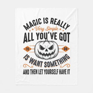 Halloween Magische Pompoen Vintage Vector T-shirt  Fleece Deken