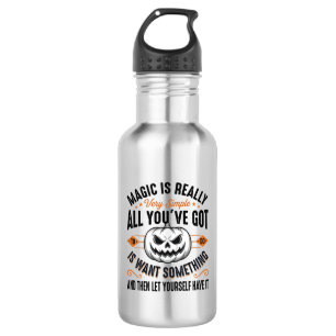 Halloween Magische Pompoen Vintage Vector T-shirt  Waterfles