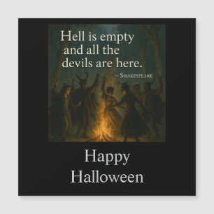 Halloween magnetische groeten Kaart - Hell is Empt
