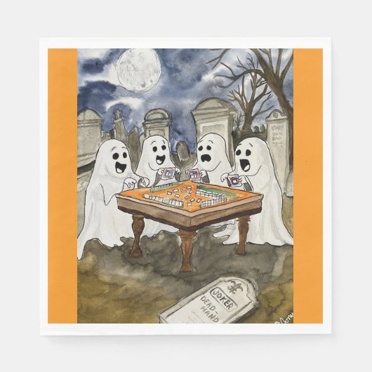 Halloween Mahjong Ghosts Servet (Voorkant)