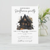 Halloween maison hantée invitation éffrayante fête (Debout devant)