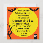 Halloween Maison hantée Invitation personnalisée (Dos)