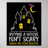 Halloween makelaar kopen huis instant eng kostuum poster (Voorkant)