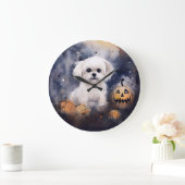 Halloween Maltese met pompoenen eng Grote Klok (Huis)