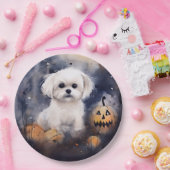 Halloween Maltese met pompoenen eng Papieren Bordje (Feest)