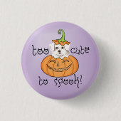 Halloween Maltese Pinback Button (Voorkant)