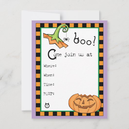 Halloween Maltese uitnodiging (Achterkant)