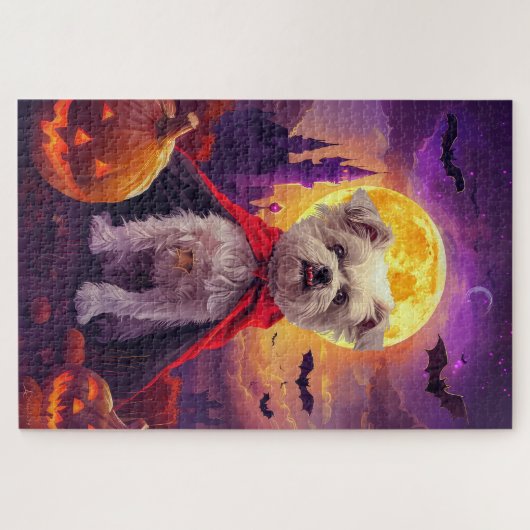 Halloween Maltese Vampire Pumpkins eng Legpuzzel (Horizontaal)
