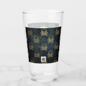 Halloween | Maman | Crânes | Personnalisé | Verre (Dos)