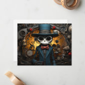 Halloween-Man Notitiekaartje (Voorkant / Achterkant in situ)