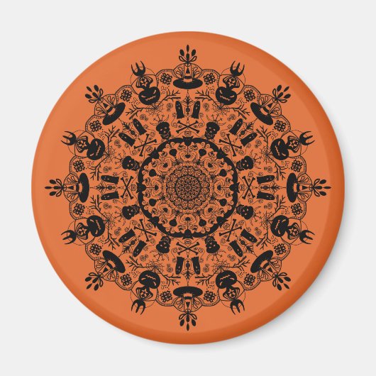 Halloween Mandala Magneet (Voorkant)