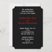 Halloween Mariage Goth, Crâne, Invitation des arai (Dos)