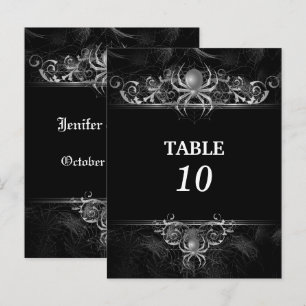 halloween mariage Numéro de table Carte postale