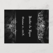 halloween mariage Numéro de table Carte postale (Dos)