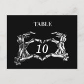 halloween mariage Numéro de table Carte postale (Devant)