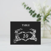 halloween mariage Numéro de table Carte postale (Debout devant)