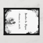 halloween mariage Numéro de table Carte postale (Dos)