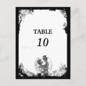 halloween mariage Numéro de table Carte postale (Devant)