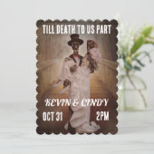 HALLOWEEN MARIAGE SKELETON COUPLE INVITATIONS (Debout devant)