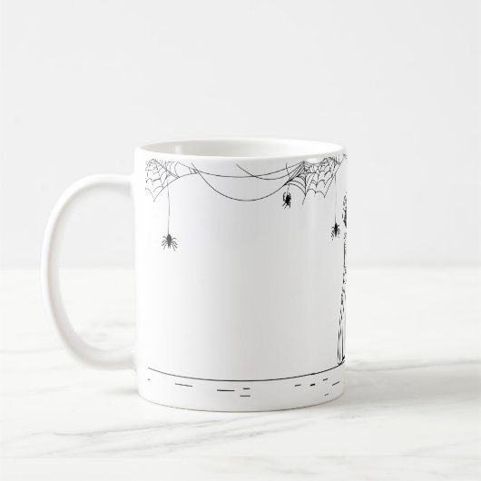 Halloween Mariée Skeleton Coffee Mug (Gauche)