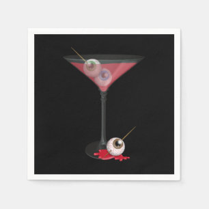 Halloween Martini Met Oogbal Servet