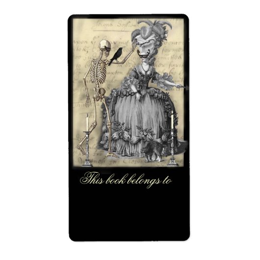 Halloween Masquerade Ball Bookplaat Etiket (Voorkant)