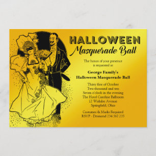 Halloween Masquerade Ball Party Uitnodiging