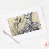 Halloween Masquerade Ball Rechthoekige Sticker (Envelop)