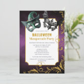 Halloween Masquerade Kostuum Feest Kaart (Staand voorkant)
