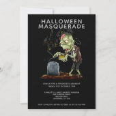 Halloween Masquerade Zombie Brain en Grave Kaart (Voorkant)