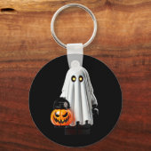 Halloween Master Builder Ghost Kinder Bouwsteen Sleutelhanger (Voorkant)