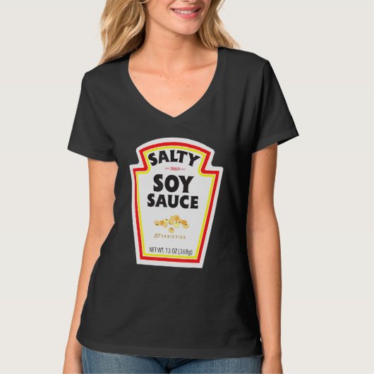 Halloween Matching Costume Salty Soy Sauce Bottle T-shirt (Voorkant)