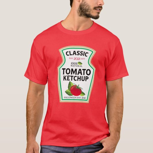 Halloween Matching Costume Saucy Tomato Ketchup Bo T-shirt (Voorkant)