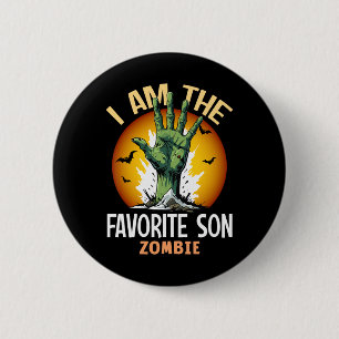 Halloween Matching Favoriete Zoon Zombie Kostuum Ronde Button 5,7 Cm
