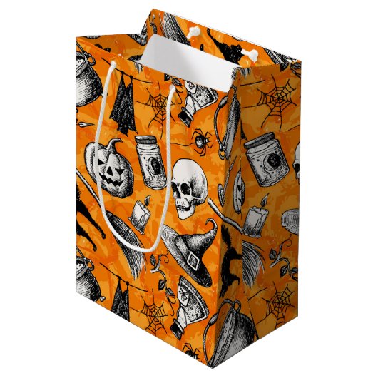 Halloween Medium Cadeauzakje (Voorkant Gekanteld)