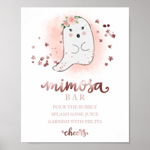 Halloween Meisje Baby Borrel Mimosa Bar Bord Poster