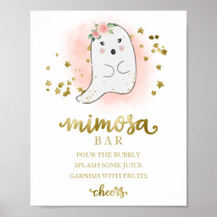 Halloween Meisje Baby Borrel Mimosa Bar Bord Poster