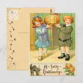 Halloween meisje en jongen Briefkaart (Voorkant / Achterkant)
