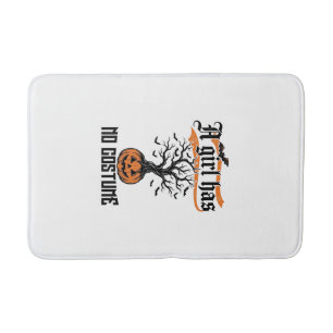 Halloween Meisje Geen Kostuum Vintage Pompoen_1 Badmat