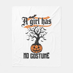 Halloween Meisje Geen Kostuum Vintage Pompoen_1 Fleece Deken