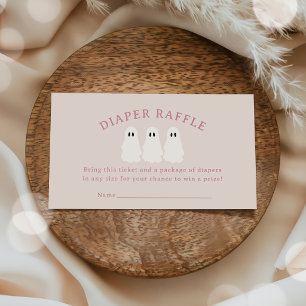 Halloween Meisje Geest Baby Shower Luier Raffle Informatiekaartje