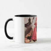  Halloween meisje in rode jurk Mok (Links)