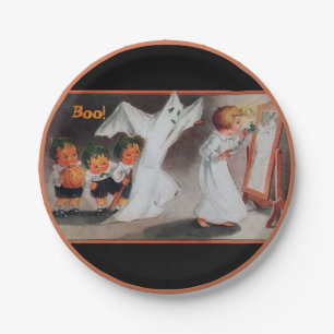 Halloween Meisje met Kaarsenpapier Borden Papieren Bordje