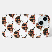 halloween, meisje met zwarte kat Case-Mate iPhone case (Achterkant (horizontaal))